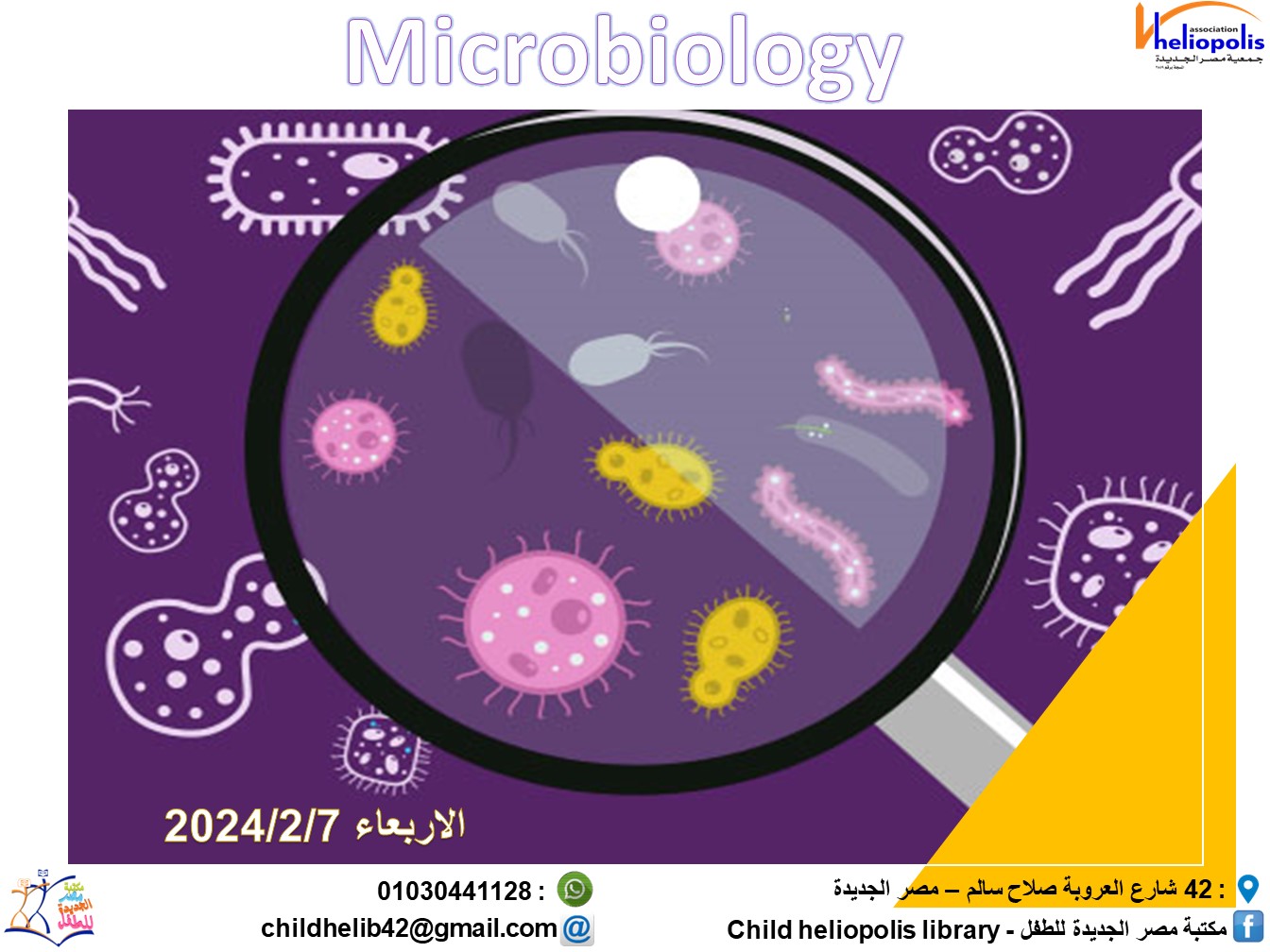 ورشة الماكروبيولوجى ورشة علمية عن مكونات الخلية والبكتريا تحت الميكروسكوب