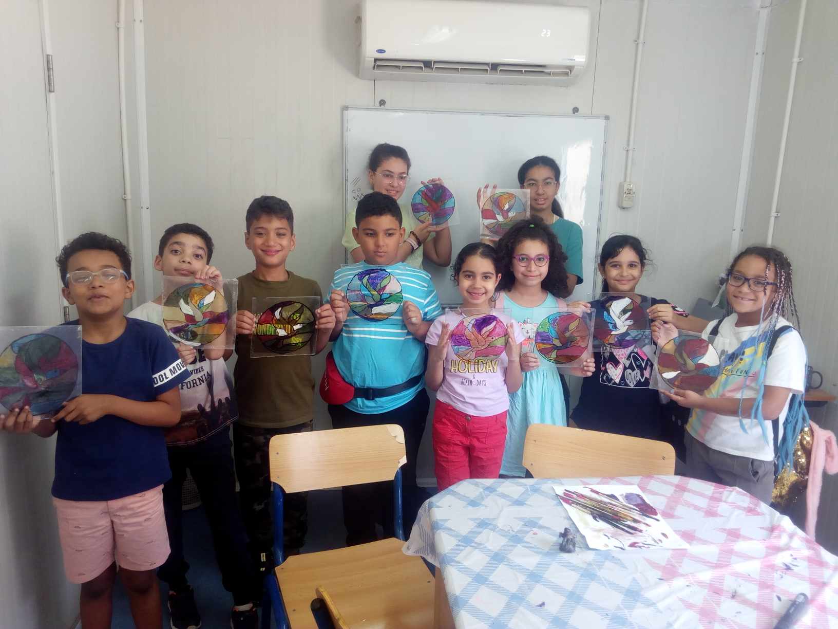 ورشة رسم على الزجاج